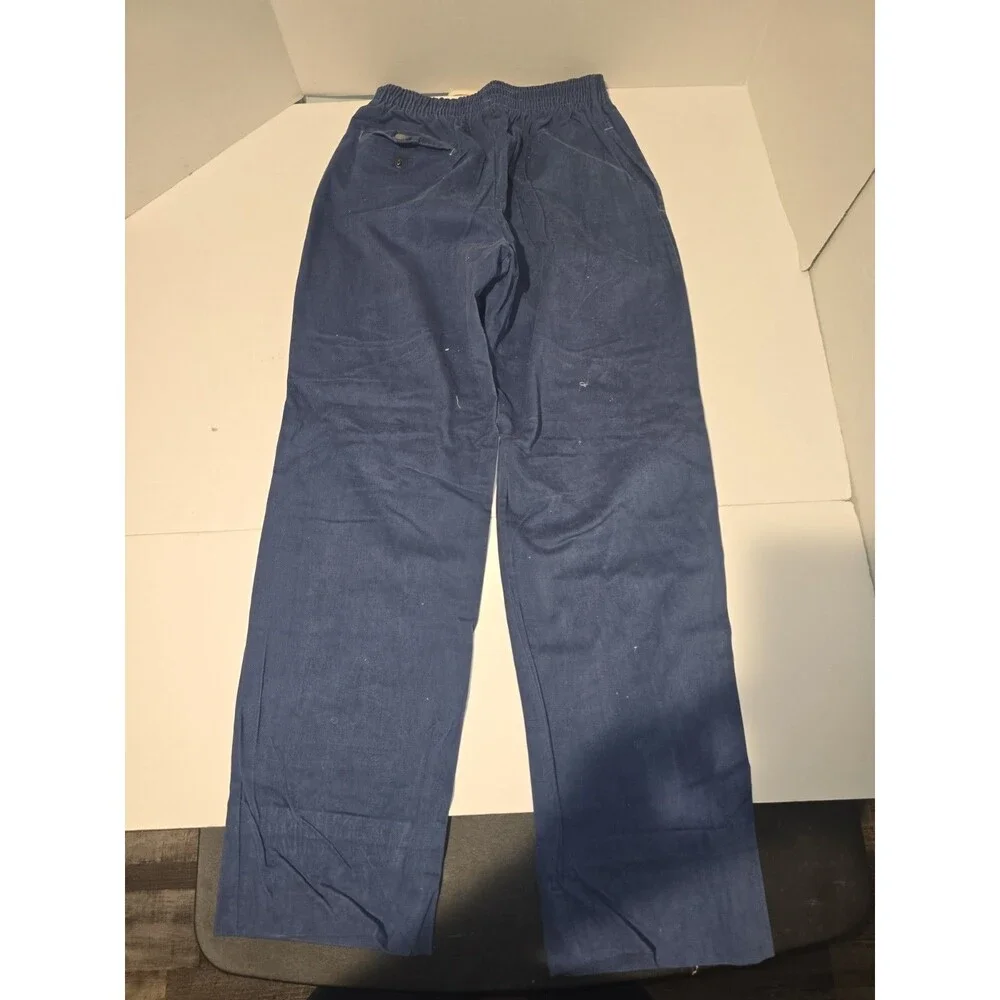 Le TIGRE Elastic Waist Pants Size M Blue Drawstring                         #229